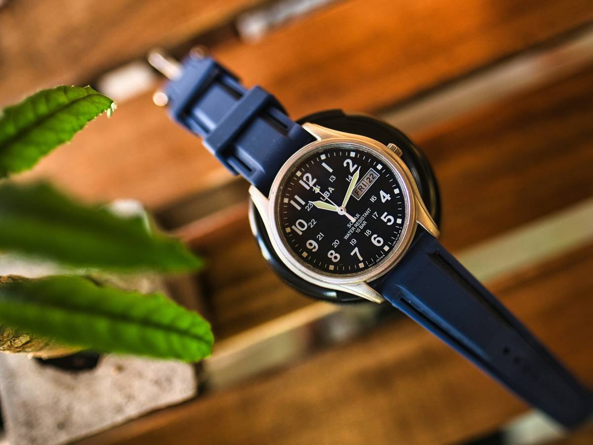 a watch on a table