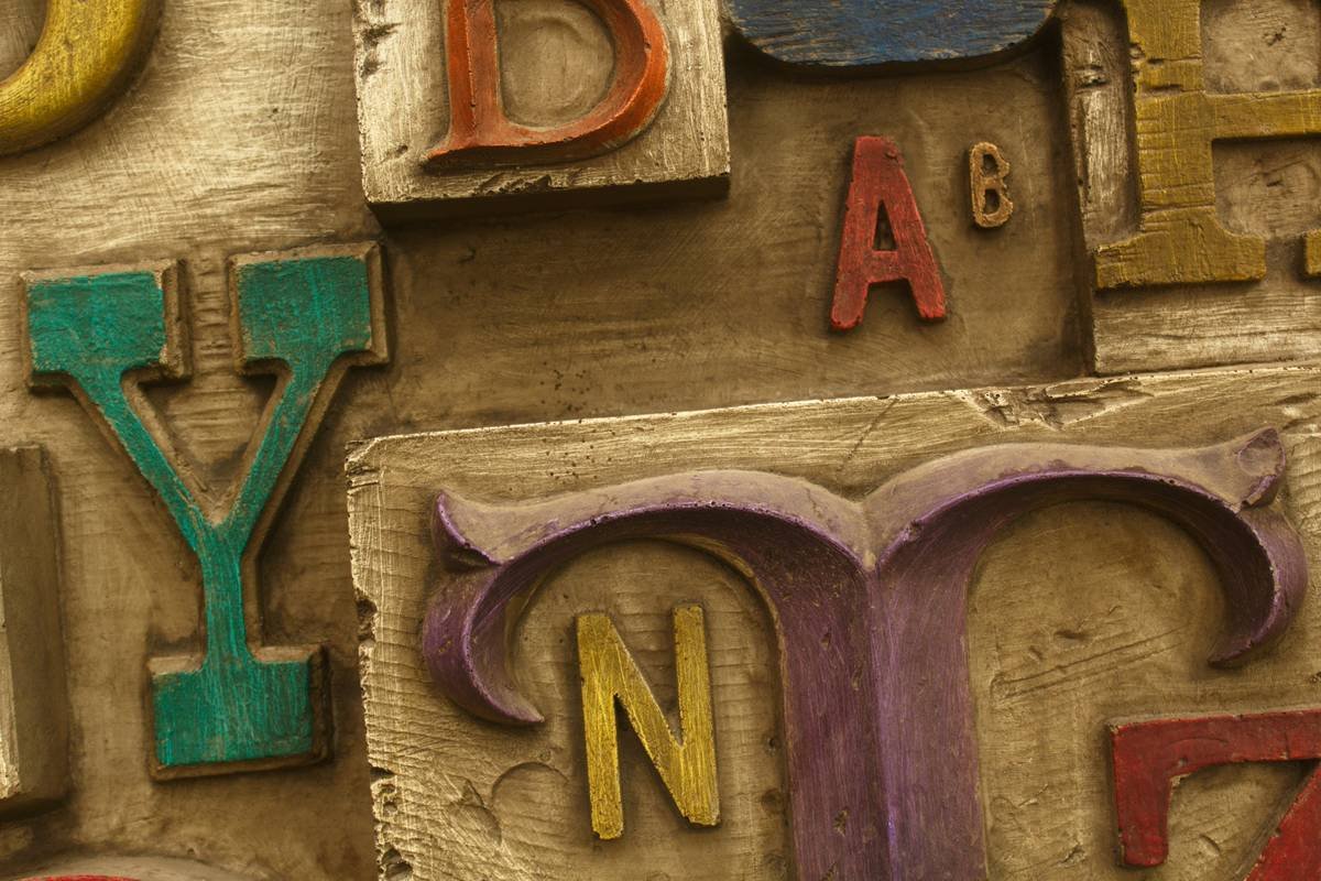 brown wooden love embossed wall decor